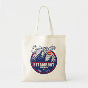 Steamboat Springs Colorado Mountain Ski Hiking Tote Bag