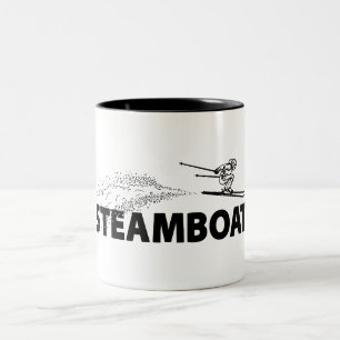 Steamboat Springs Colorado Ski Jumper Two-Tone Coffee Mug