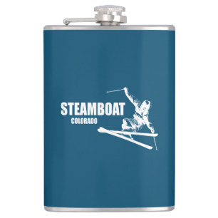 Steamboat Springs Colorado Skier Hip Flask