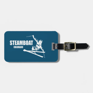 Steamboat Springs Colorado Skier Luggage Tag