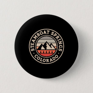Steamboat Springs Colorado Skiing Snowboarding Lod 6 Cm Round Badge