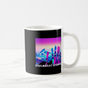 Steamboat Springs Ski Retro 80's Style Skiing And Coffee Mug