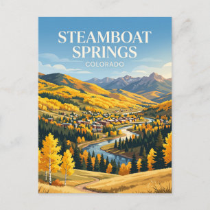 Steamboat Springs USA Postcard