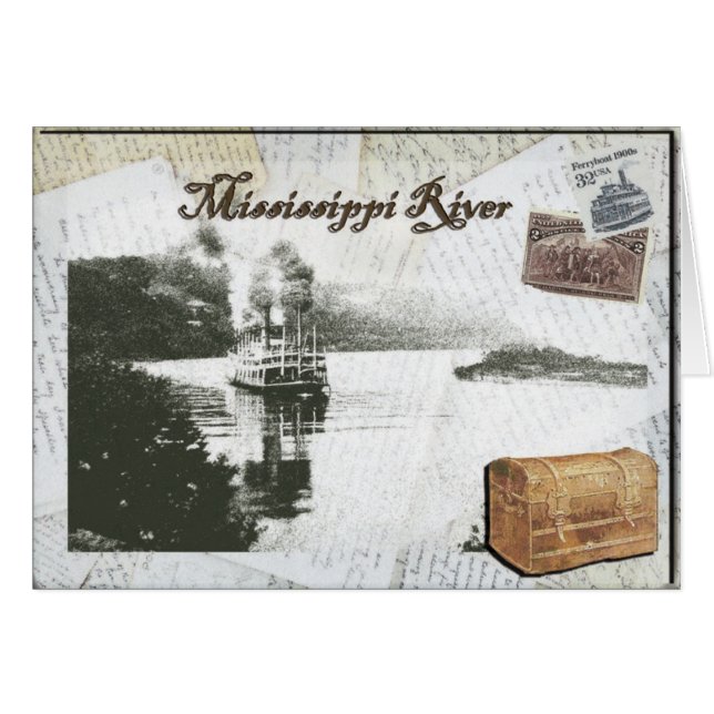 Steamboat travel on the Mississippi River (Front Horizontal)