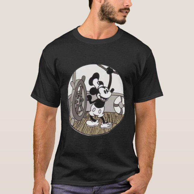 Steamboat Willie Original Funny MOUSE CARTOON T-Shirt (Front)