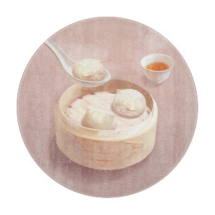 Steamed Bao Buns with Tea Cutting Board