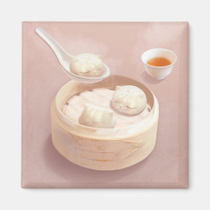 Steamed Bao Buns with Tea Magnet