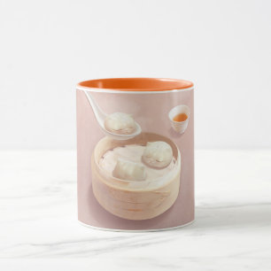 Steamed Bao Buns with Tea Mug