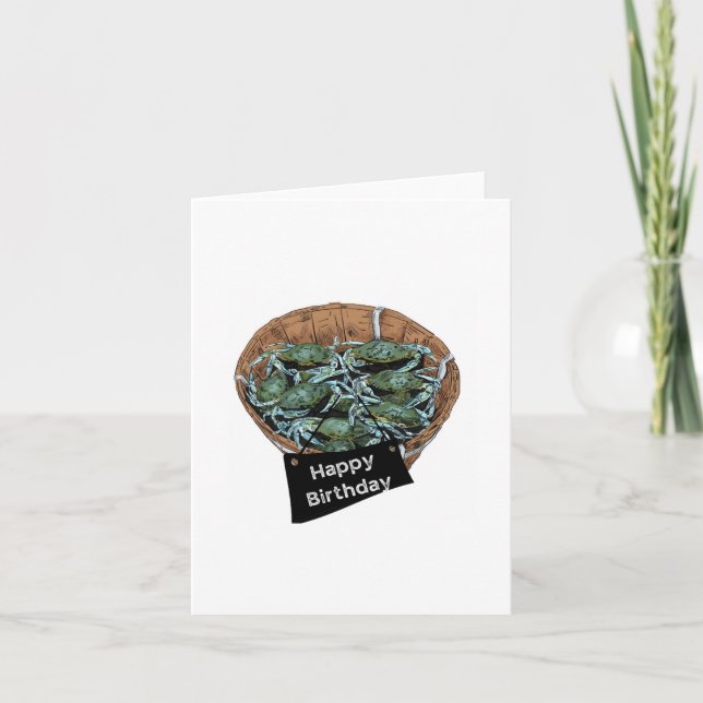 Steamed Crabs Birthday Card (Front)