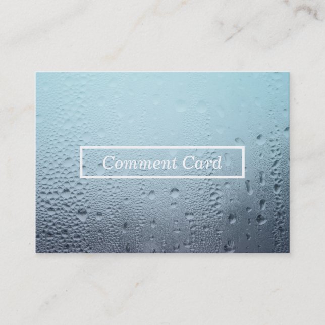 steamed glass comment card (Front)