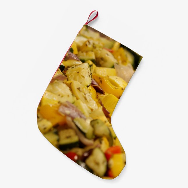 Steamed Vegetables Small Christmas Stocking (Front (Hanging))