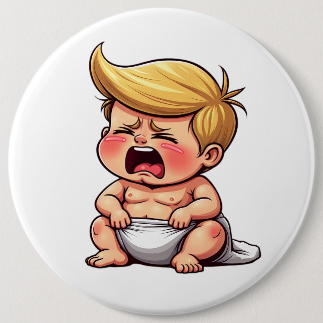 Steamer  6 cm round badge (Front)