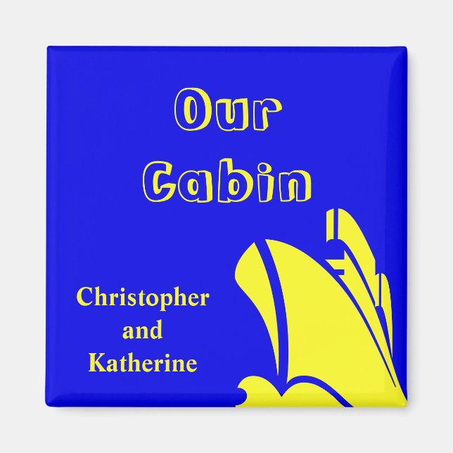 Steamer Stateroom Door Marker Blue Magnet (Front)