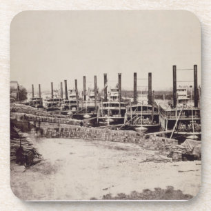 Steamers on the Mississippi (b/w photo) Coaster