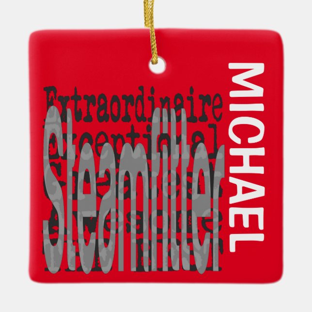 Steamfitter Extraordinaire CUSTOM Ceramic Ornament (Front)