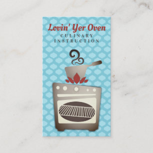 Steaming aromas oven cooking class personal chef business card