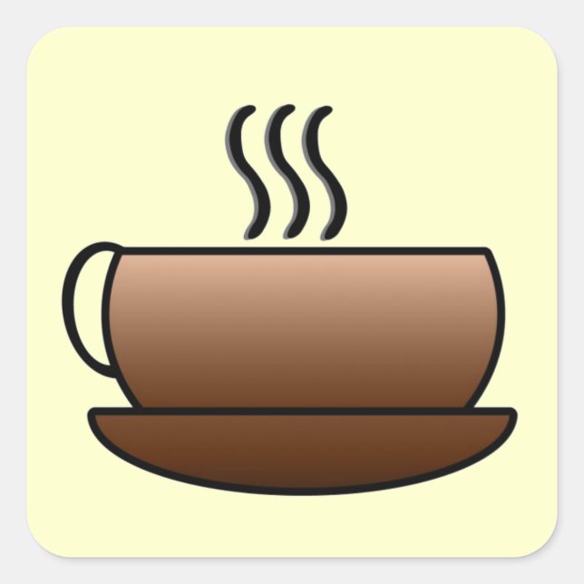 Steaming Coffee Mug Square Sticker (Front)