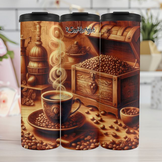 Steaming Coffee with Treasure Chest Thermal Tumbler (Creator Uploaded)