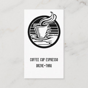 Steaming Cup in Hand Vertical Punchcard Loyalty Card