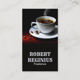 Steaming Cup of Coffee Business Card