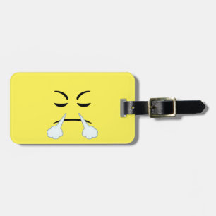 Steaming Emoji Luggage Tag