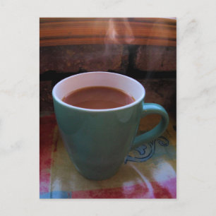 Steaming Hot Coffee Postcard