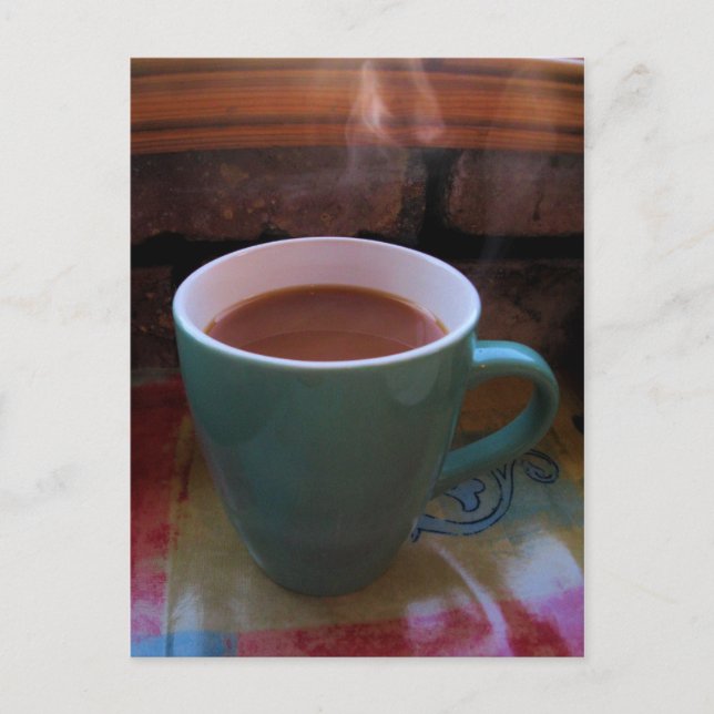 Steaming Hot Coffee Postcard (Front)