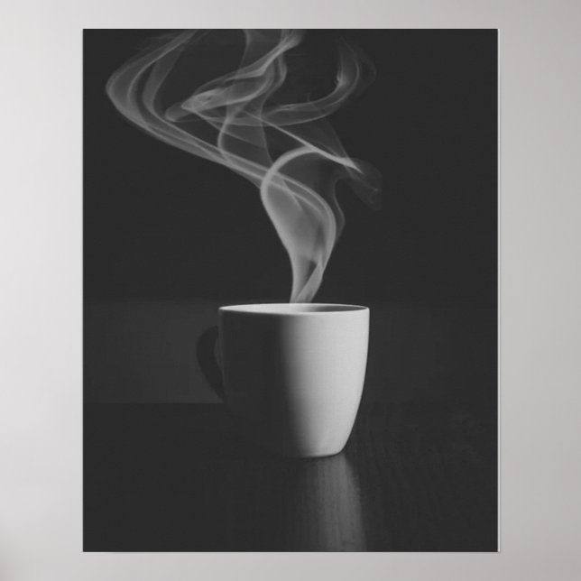 Steaming Hot Coffee Poster (Front)