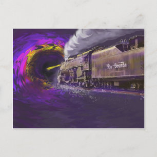 Steaming Into The Blackhole of History Postcard