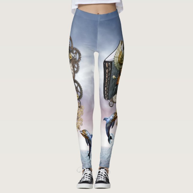 Steamplunk design leggings (Front)