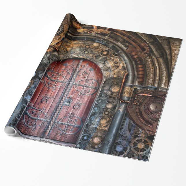 Steampunk 17 Wrapping Paper (Unrolled)