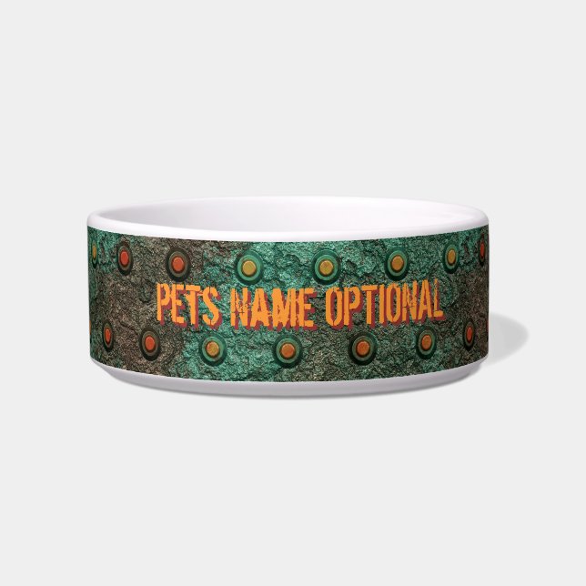 Steampunk 1 Pet Bowl (Left)