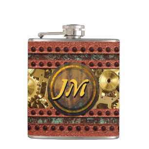 Steampunk 4A Wrapped Flask Options
