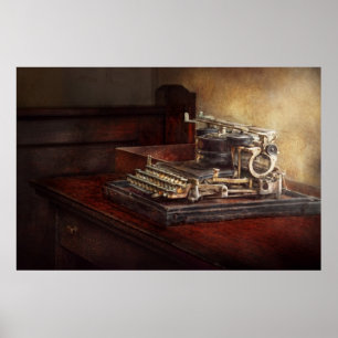 Steampunk - A crusty old typewriter Poster