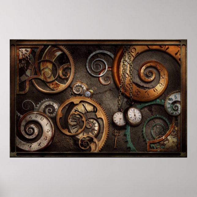 Steampunk - Abstract - Time is complicated Poster (Front)