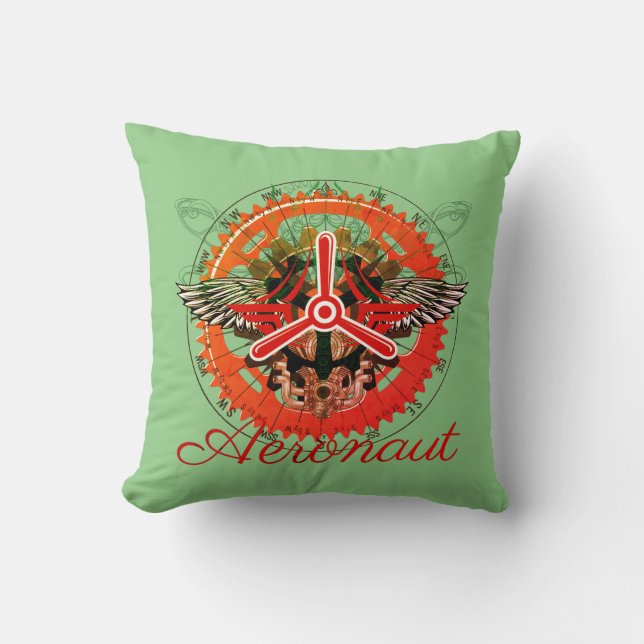 Steampunk Aeronaut, celestial mechanics Cushion (Front)