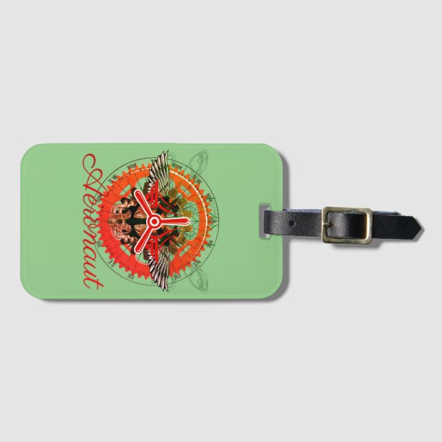 Steampunk Aeronaut, celestial mechanics Luggage Tag (Front Horizontal)