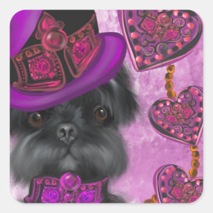 Steampunk AFFENPINSCHER  Square Sticker