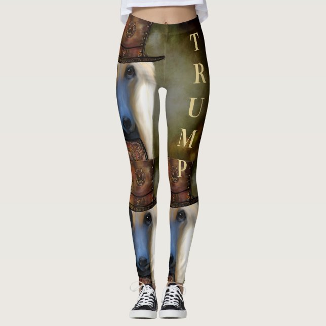 STEAMPUNK AFGHAN HOUND  LEGGINGS (Front)