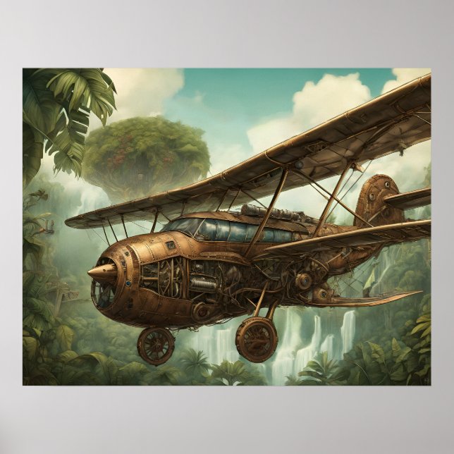 Steampunk Aircraft - Art Print (Front)