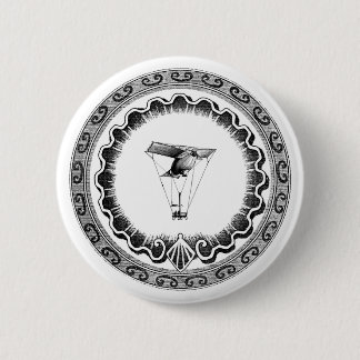 Steampunk Airship Flying Blimp 6 Cm Round Badge