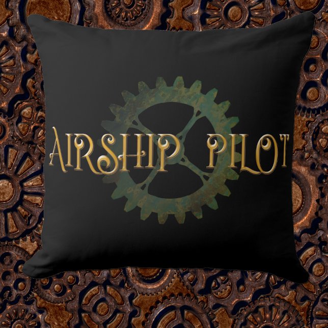 Steampunk Airship Pilot  Cushion (Creator Uploaded)