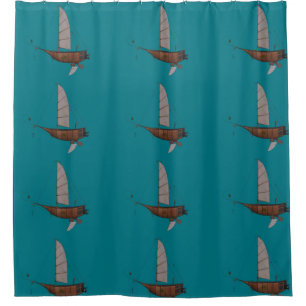 Steampunk Airship Shower Curtain