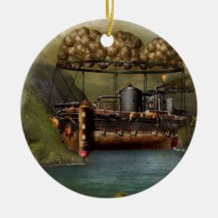 Steampunk - Airship - The original Noah's Ark Ceramic Tree Decoration