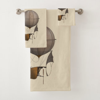 Steampunk Airship Towel Set
