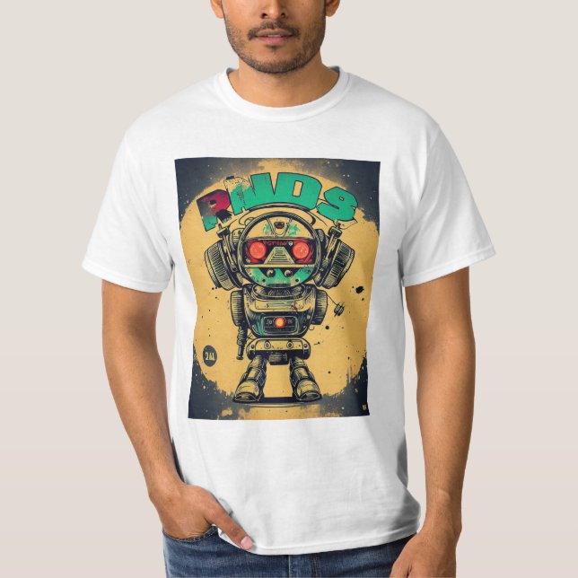 Steampunk AIs robot vintage shirt (Front)