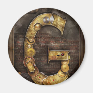 Steampunk - Alphabet - G is for Gears Magnet