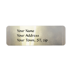 Steampunk - Alphabet - L is for Light Bulb Return Address Label