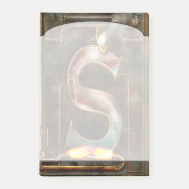 Steampunk - Alphabet - S is for Steam Post-it Notes (Front)