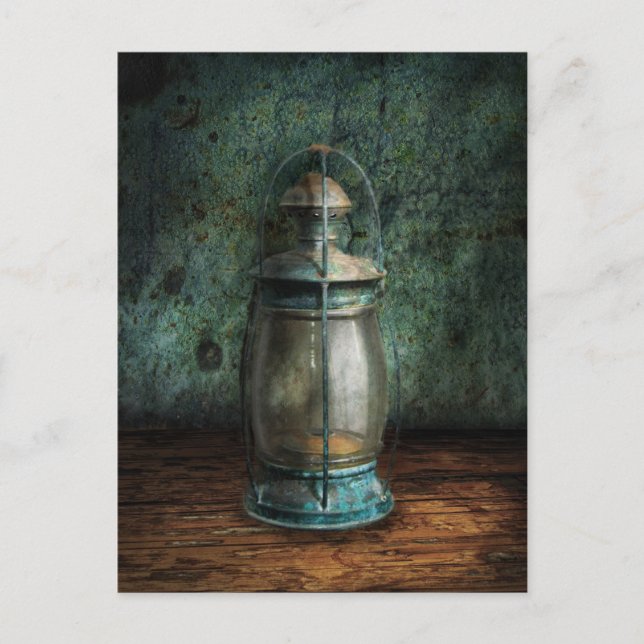 Steampunk - An old lantern Postcard (Front)